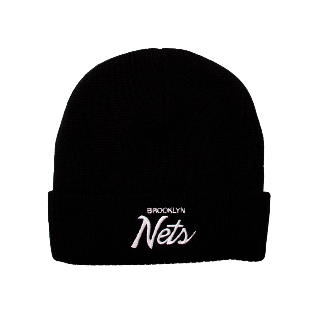 Шапка Mitchell&Ness Lowball Cuff Knit Brooklyn Nets black — фото 1